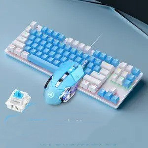 Real Mechanical Keyboard And Mouse Headset Set