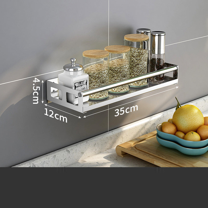 Punch-free kitchen seasoning rack