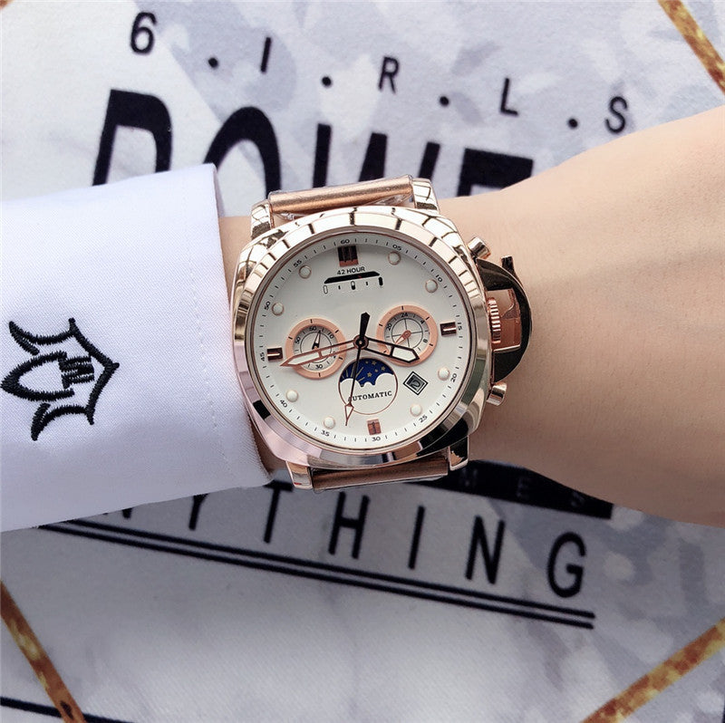 Montre à quartz 6 aiguilles étanche lumineuse