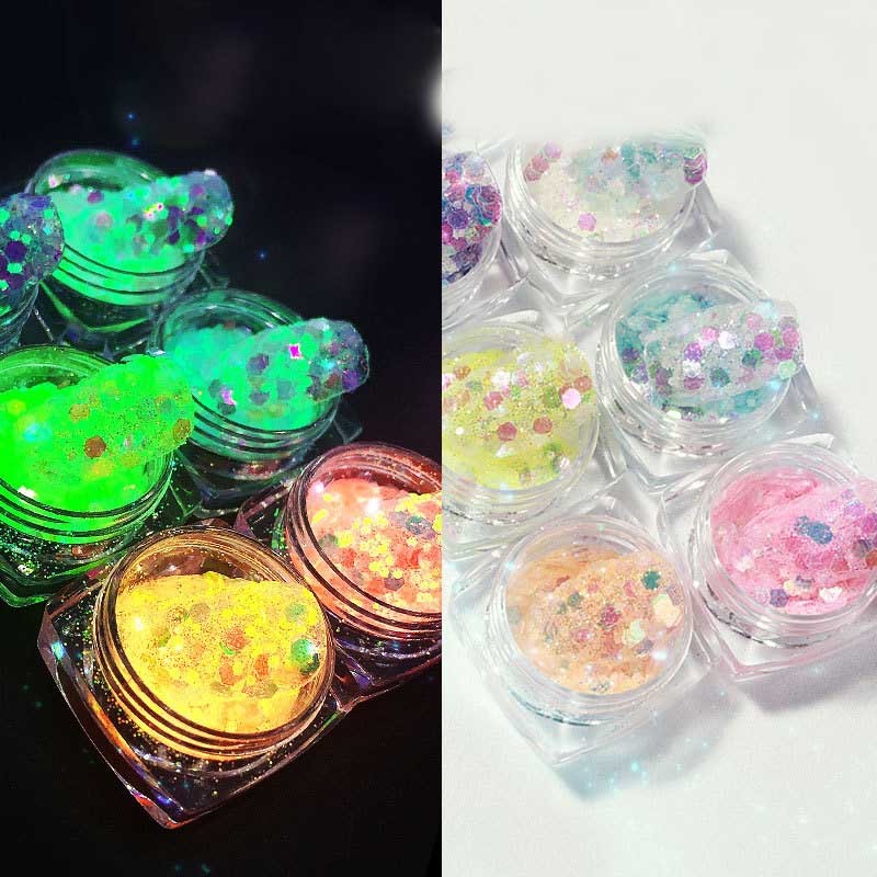 Lot de paillettes lumineuses pour nail art "Symphonie"