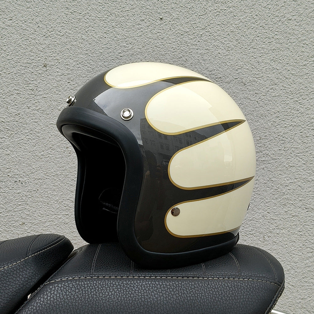 Helmet Men's And Women's Retro FRP Motorcycle