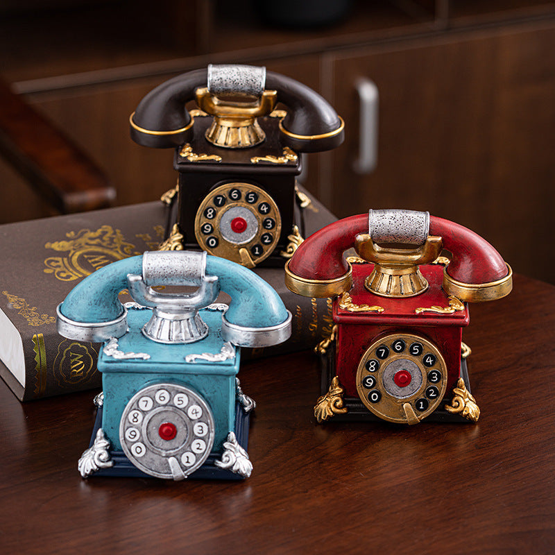 Household Fashion Retro Nostalgic Telephone Landline Ashtray