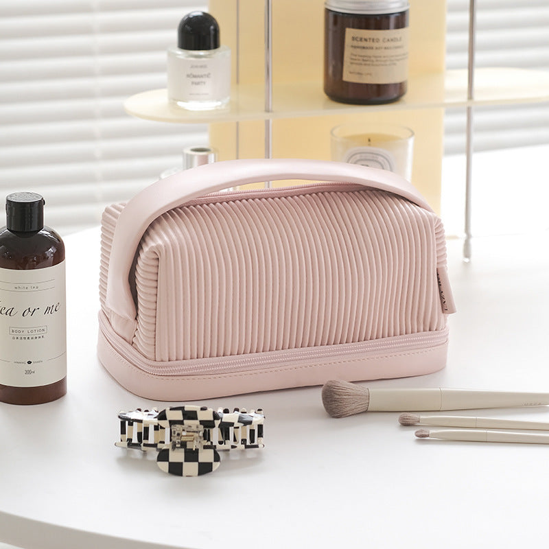 Trousse de maquillage « Cream Toast » grande capacité