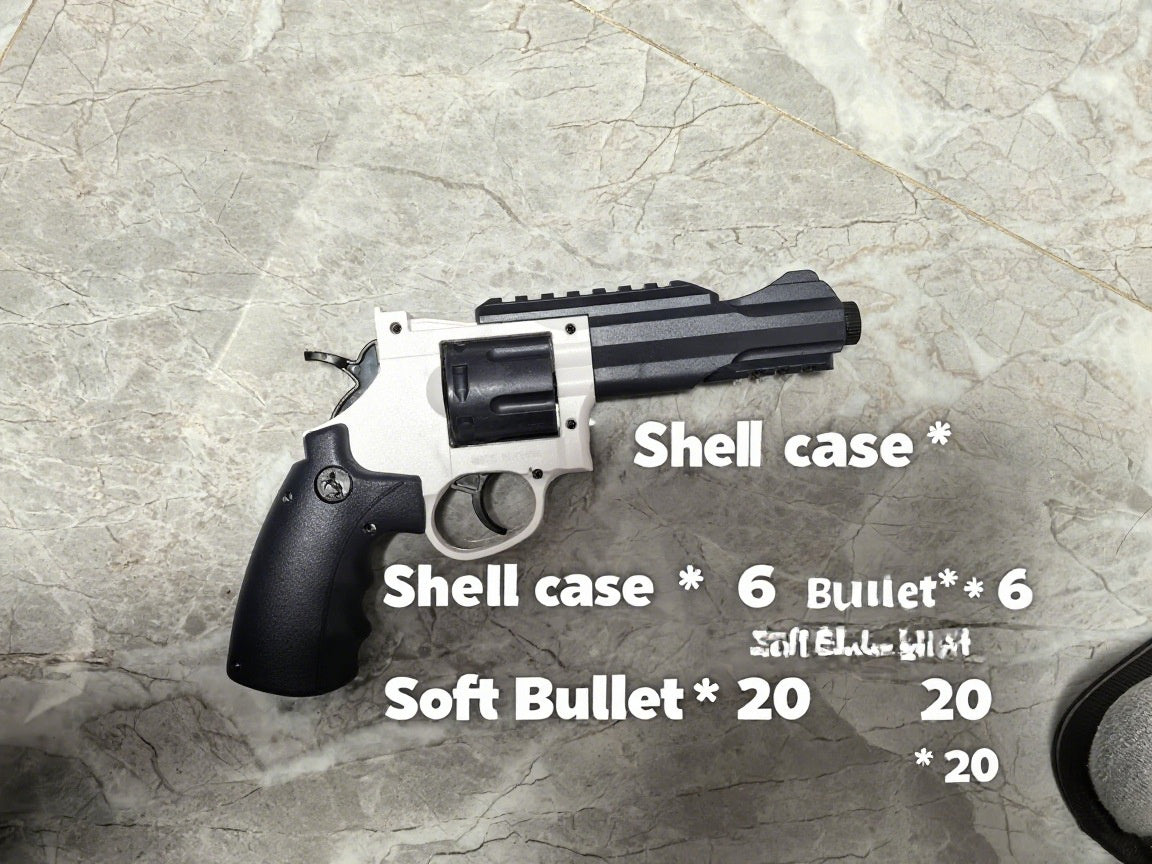 Revolver Soft Bullet Gun Mechanical Boy Battle Launch Toy