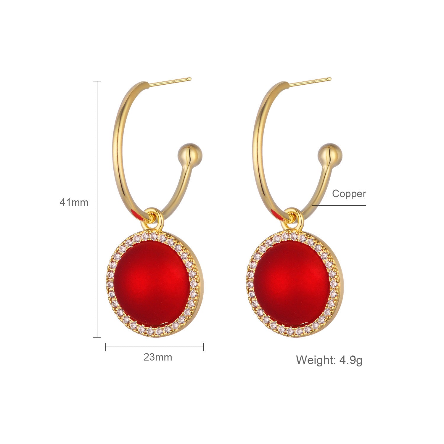 Exaggerated Retro Earrings Cold Wind Irregular Circle Geometric Stud Earrings