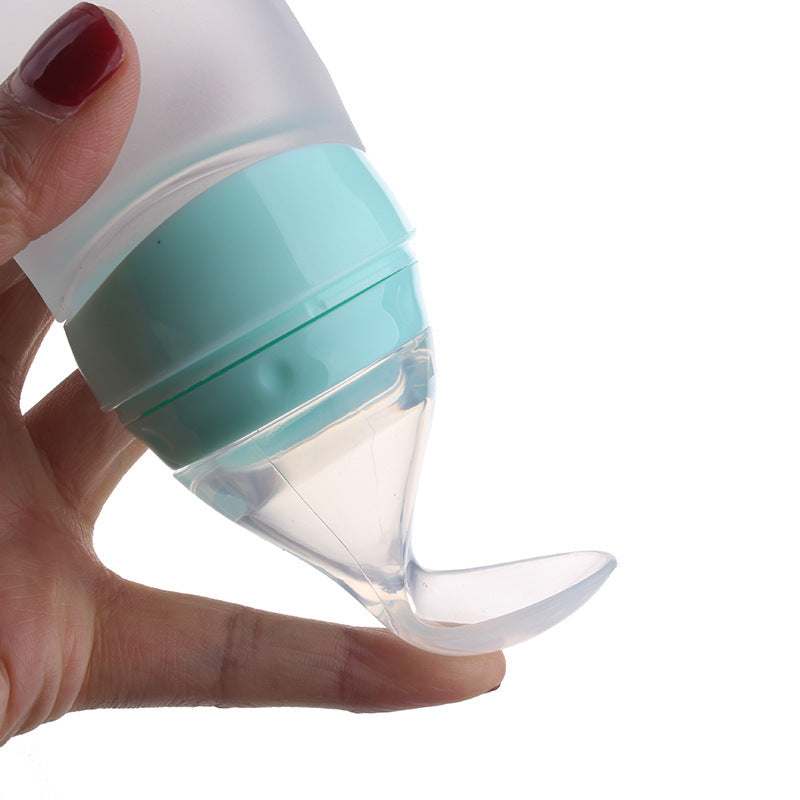 Cuillère d'alimentation pour bébé en silicone, vaisselle complémentaire