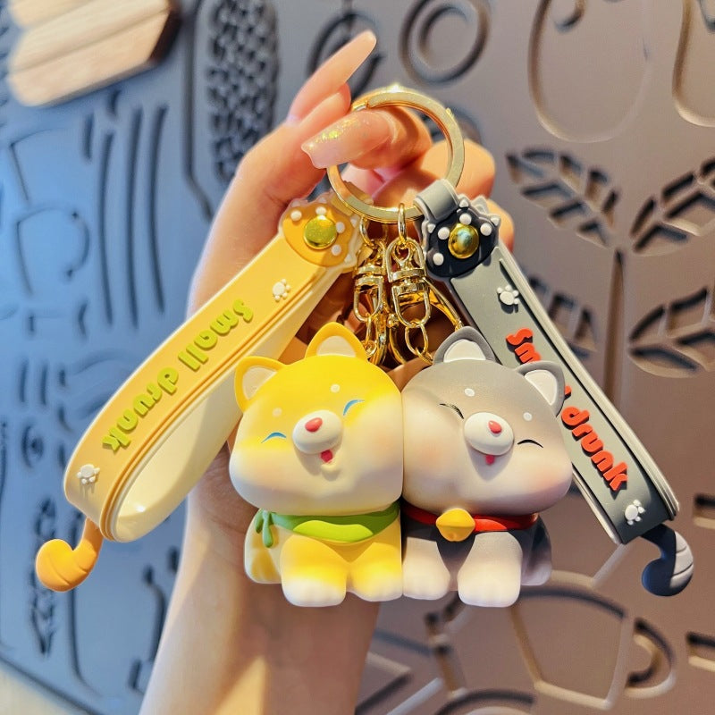 Pendentif porte-clés poupée créative mignonne petit animal