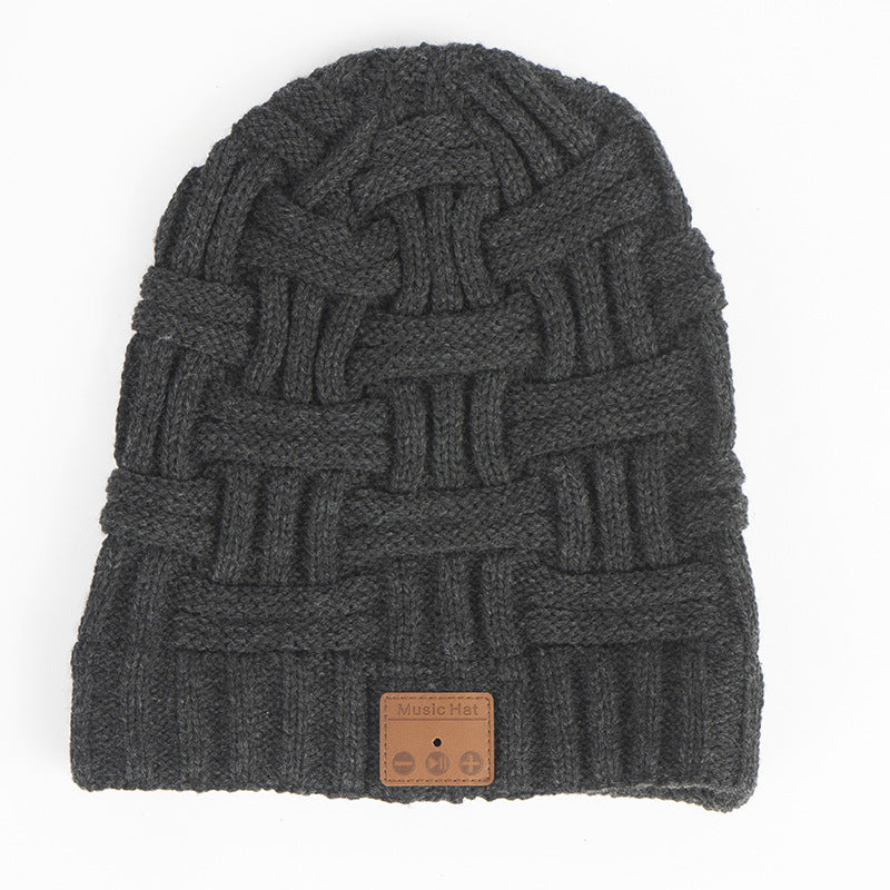 Casque audio Bluetooth en tricot chaud d'hiver