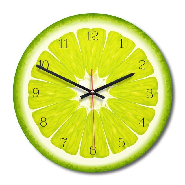 Home Printed Wooden Mute Decorative Clock