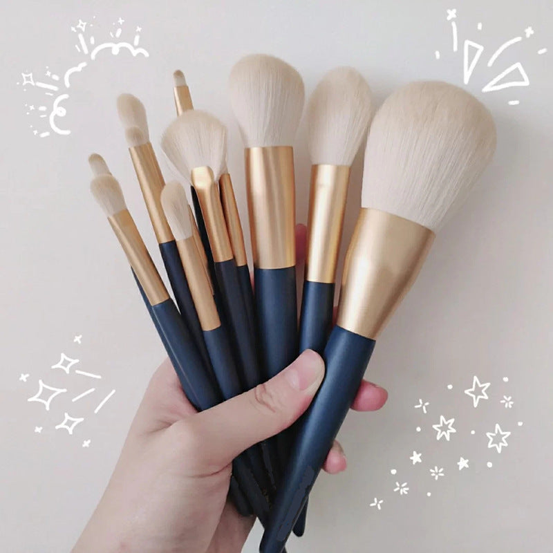 Lot de 12 pinceaux de maquillage doux pour fard à paupières, blush et poudre