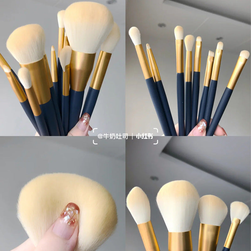Lot de 12 pinceaux de maquillage doux pour fard à paupières, blush et poudre