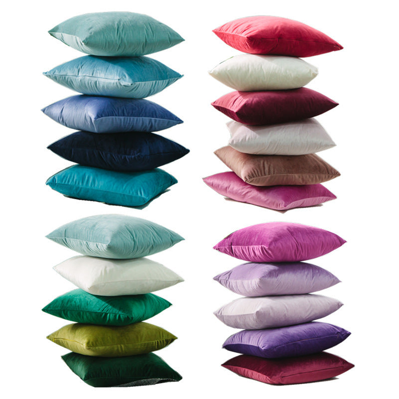 Dutch Suede Pillow Cushion Sofa Cushion Office Lumbar Bed Head Backrest Velvet Pillow Cover