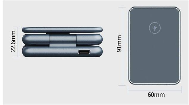 Aluminum Alloy Folding Wireless Charging Bracket Mobile Phone Headset Watch Three-in-one 15W Magnetic Fast