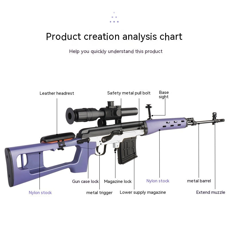 Boy's Large Synthetic Resin Sniper Toy Model Gun