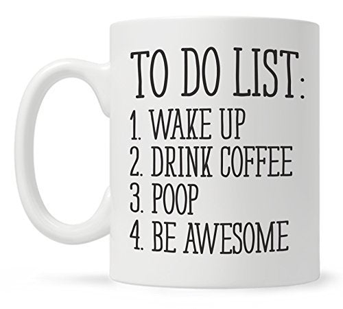 Work List Humor Funny Water Ceramic Coffee Mark Cup