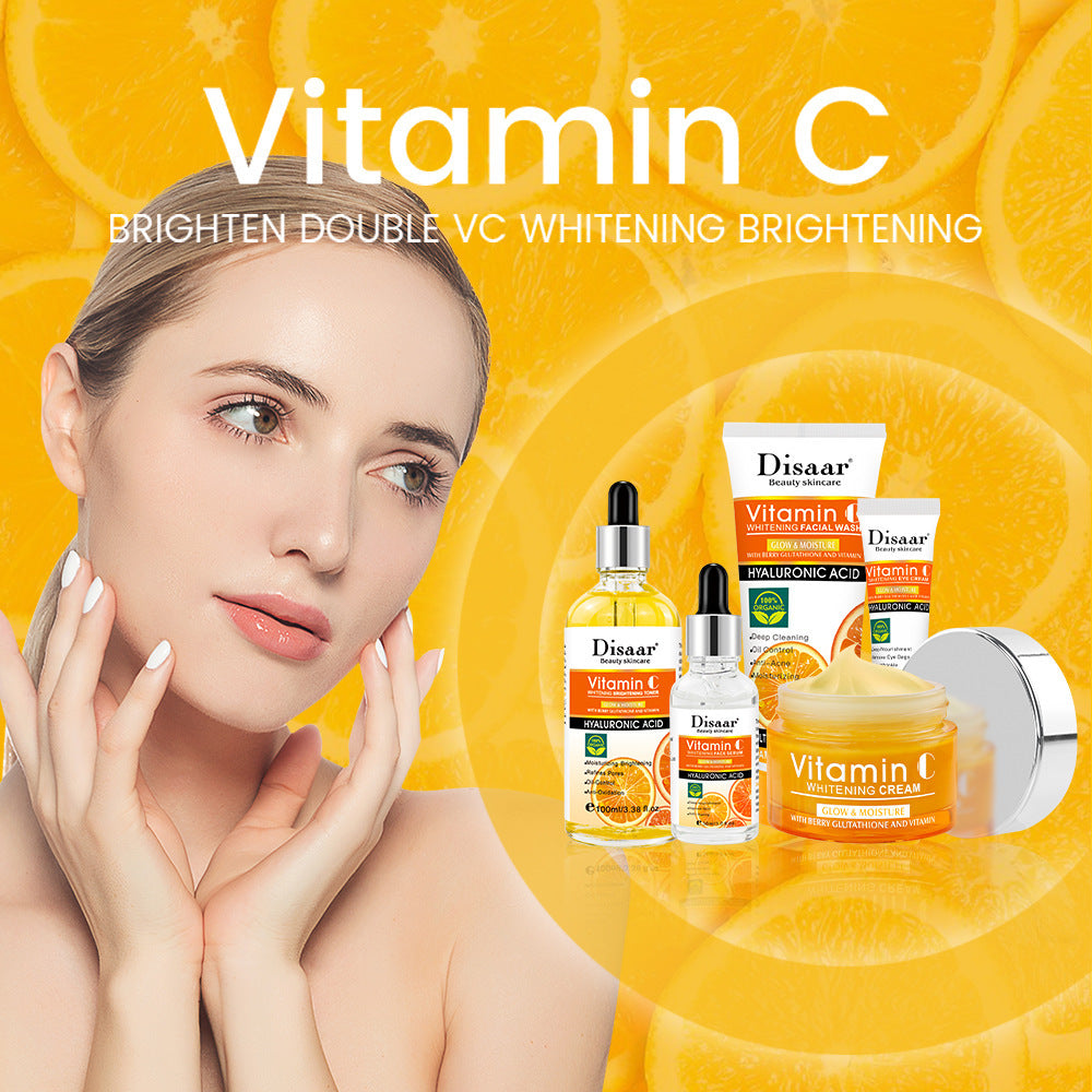Ensemble de produits de soins pour la peau à la vitamine C : hydratant, nourrissant et éclaircissant