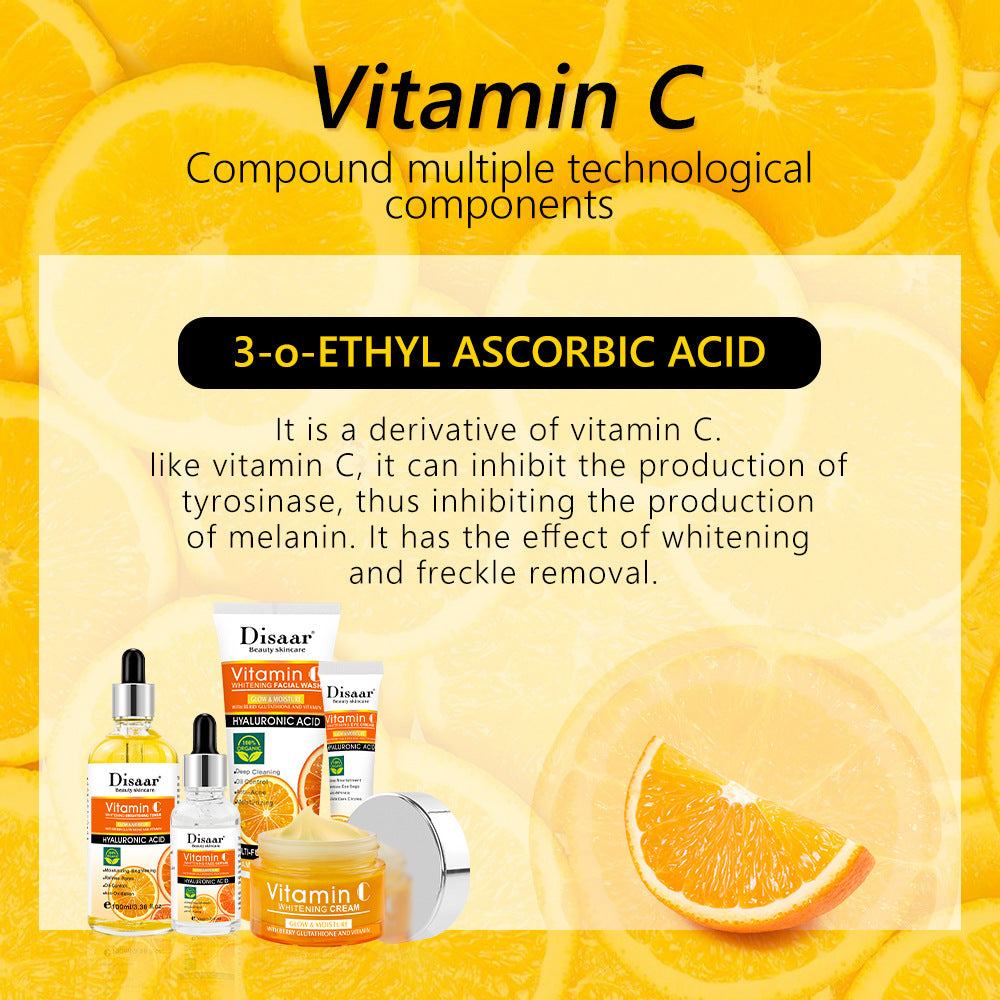 Ensemble de produits de soins pour la peau à la vitamine C : hydratant, nourrissant et éclaircissant