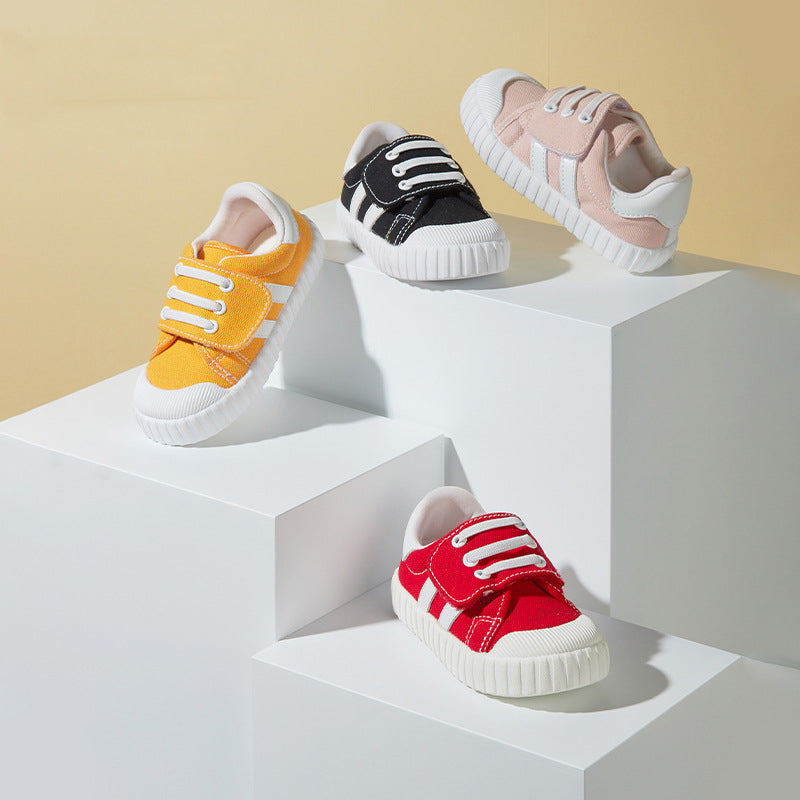 Baby Breathable Canvas Shoes With Soft Soles For Toddlers