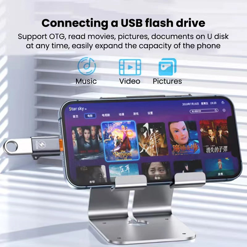 Adaptateur OTG d'extension de clé USB pour téléphone portable