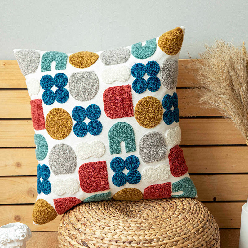 Coussin et taie d'oreiller en toile de coton