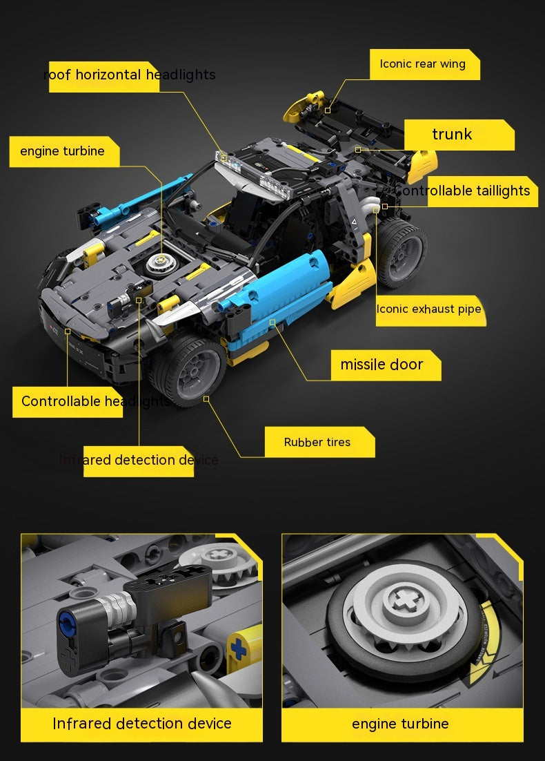 Wild Wolf Off-road Vehicle Assembling Building Blocks Toy