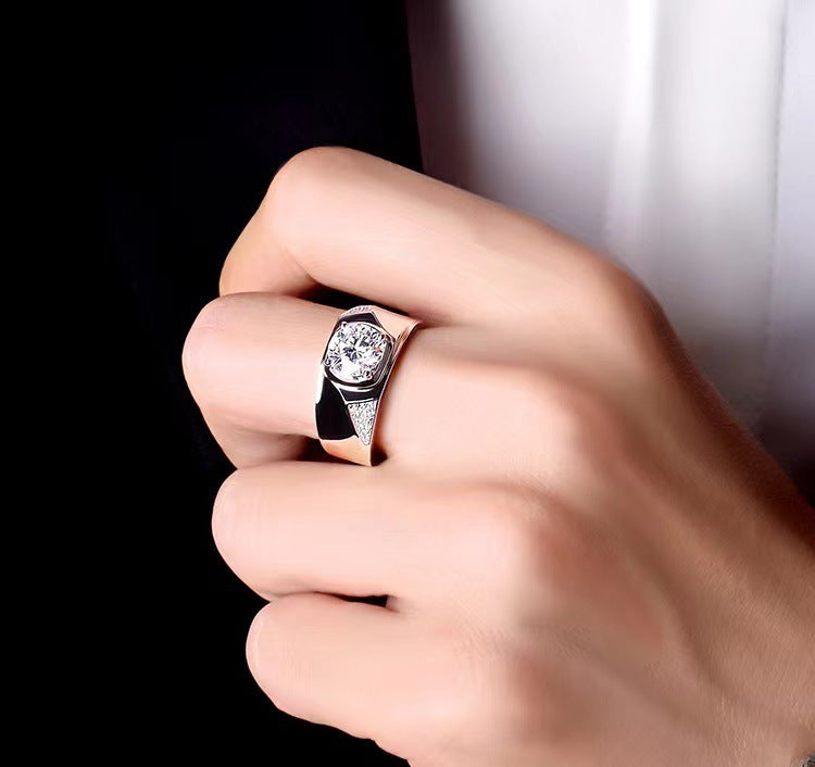 Domineering 2 Karat Diamond Ring Personality Elegant