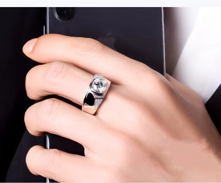 Domineering 2 Karat Diamond Ring Personality Elegant