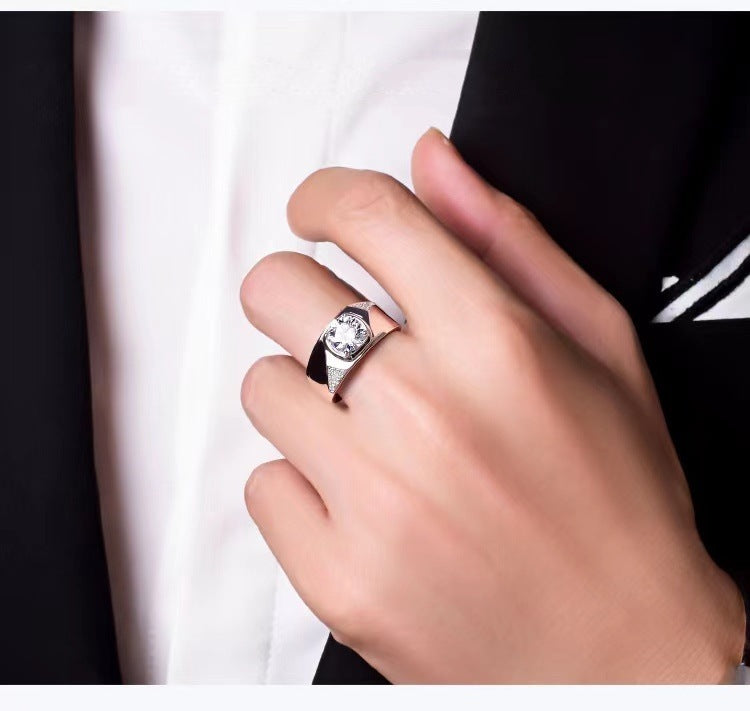 Domineering 2 Karat Diamond Ring Personality Elegant
