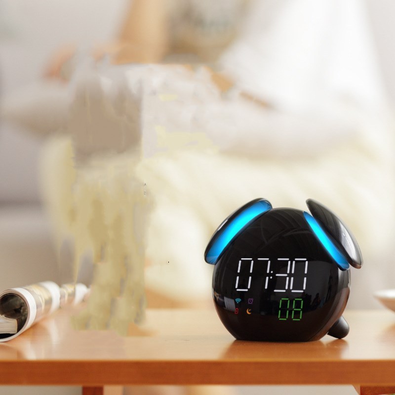 Fun alarm clock with induction mushroom lamp