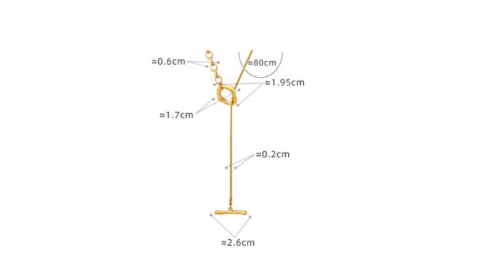 Women's Fashion OT Buckle Adjustable Length Chain