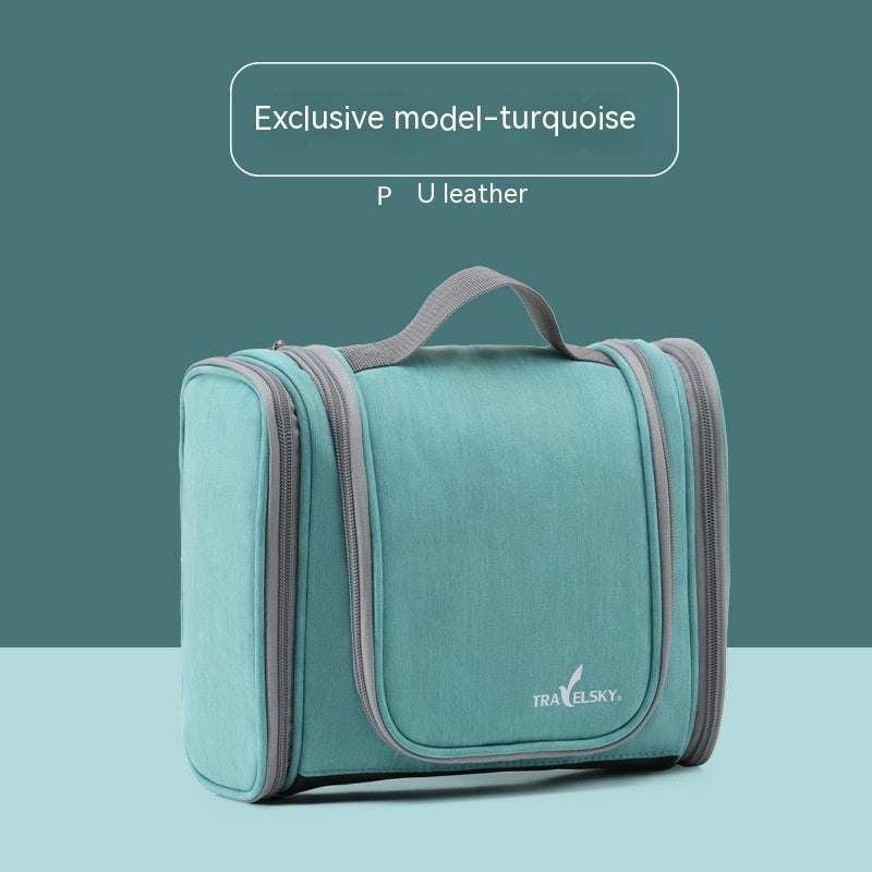 Grande trousse de toilette et de maquillage en cuir PU