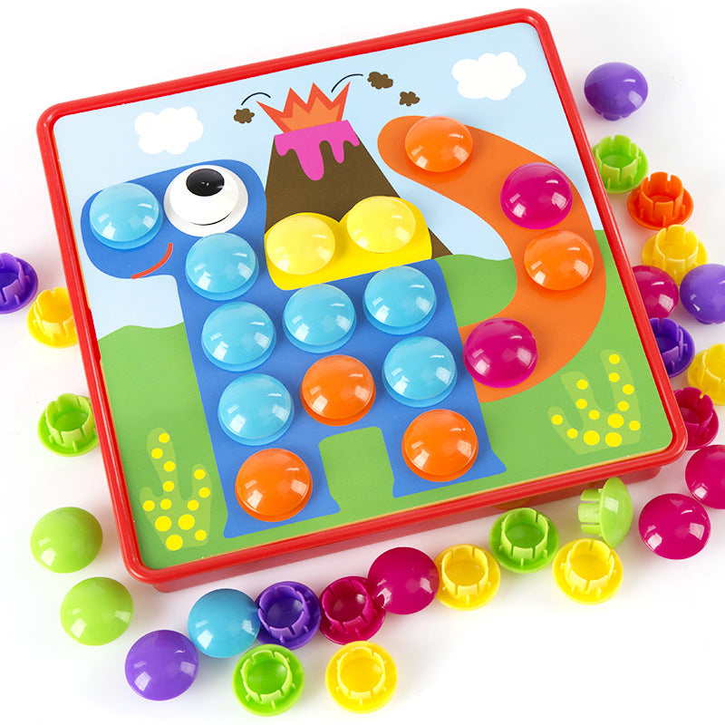 Jouets éducatifs d'assemblage à boutons pour enfants