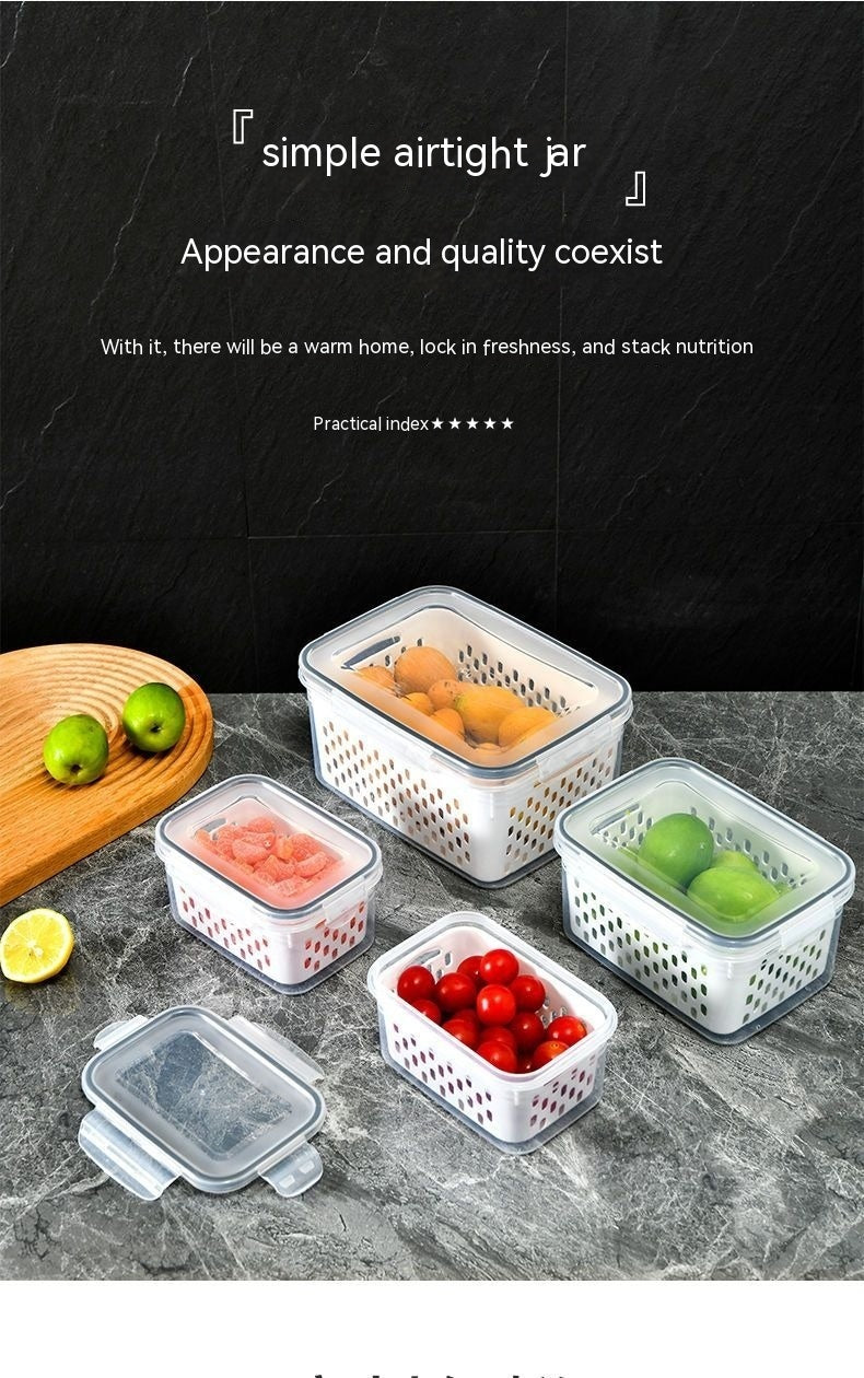 Boîte de conservation multifonctionnelle pour fruits et légumes, à placer au réfrigérateur
