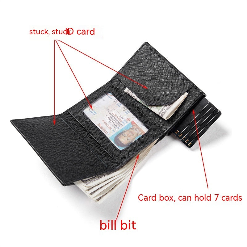 Portefeuille porte-cartes triple, en fibre de carbone, grande capacité, automatique, en aluminium, anti-vol, avec plusieurs fentes pour cartes