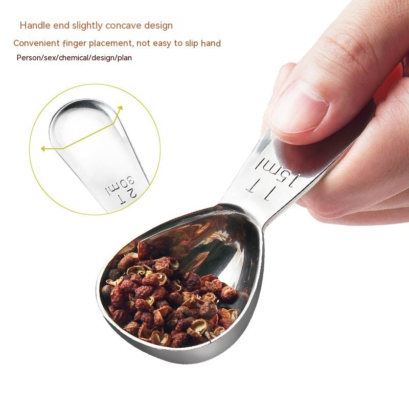 Cuillère doseuse en acier inoxydable pour balance à café, ustensiles de pâtisserie