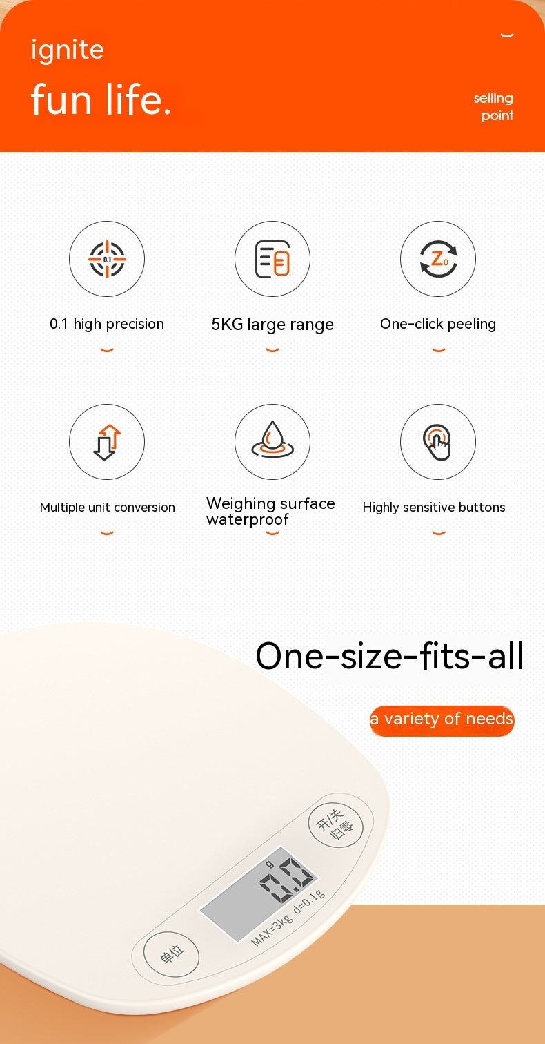 Kitchen Electronic Scale High Precision Weighing Food