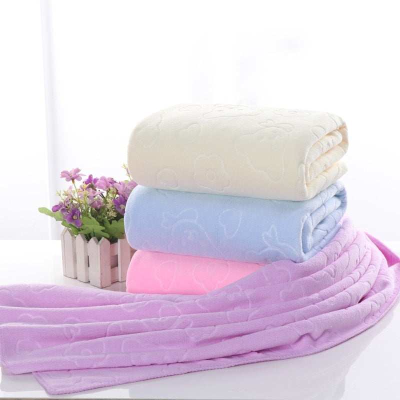 Serviette de lavage de voiture épaissie en microfibre, serviettes de bain pour salon de beauté
