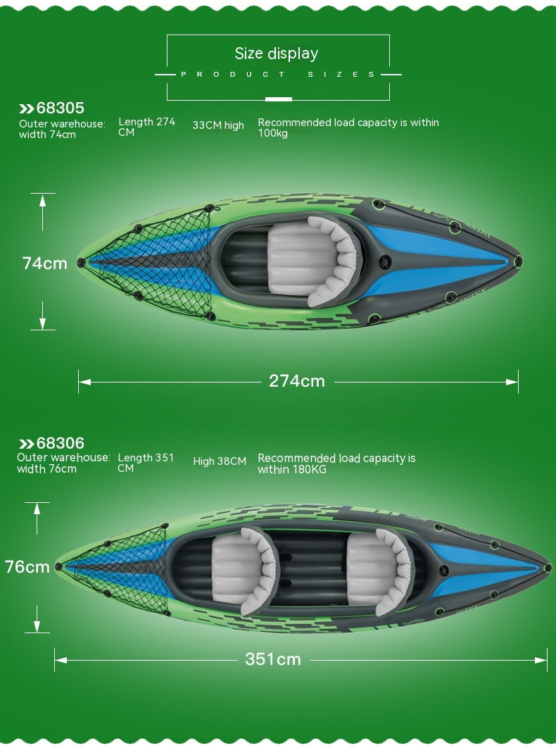 Kayak gonflable créatif pour deux personnes