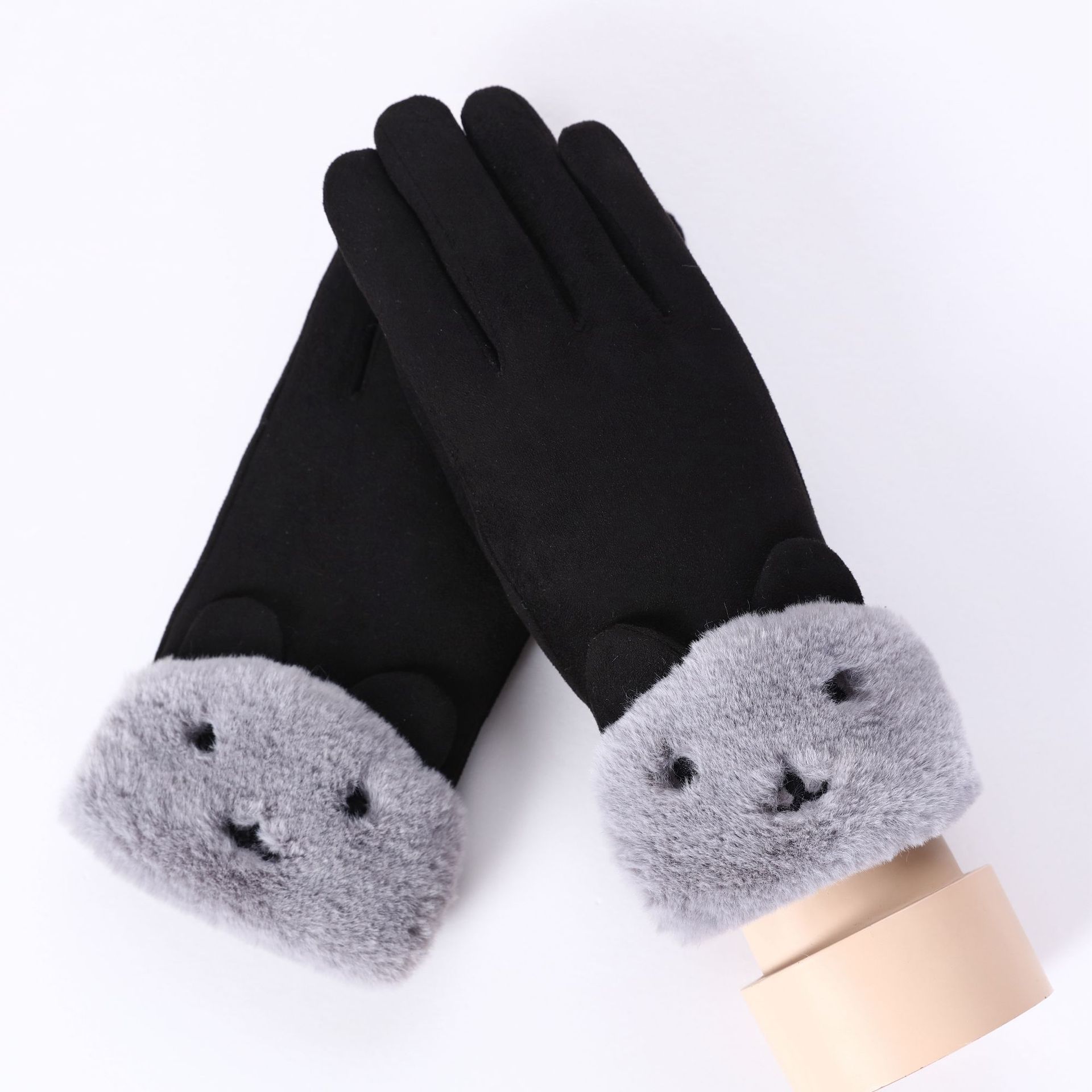 Suede gloves for ladies
