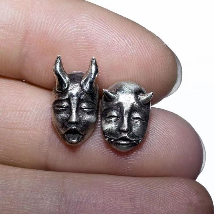 Funny Devil Twin Earrings Punk Style