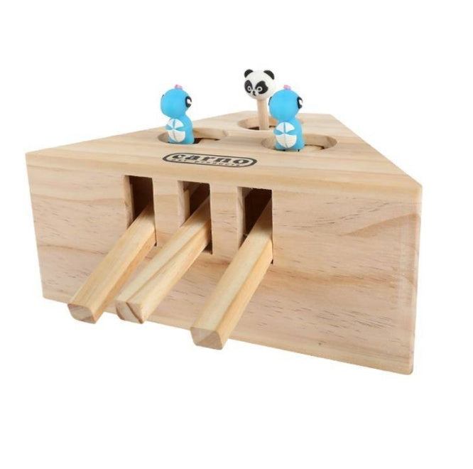 Jouet interactif en bois massif pour chats, hamsters et chatons