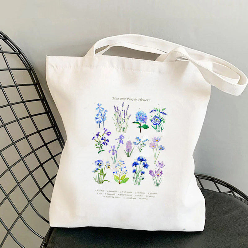 Women's Fashion Canvas One Shoulder Tote Shopping Bag