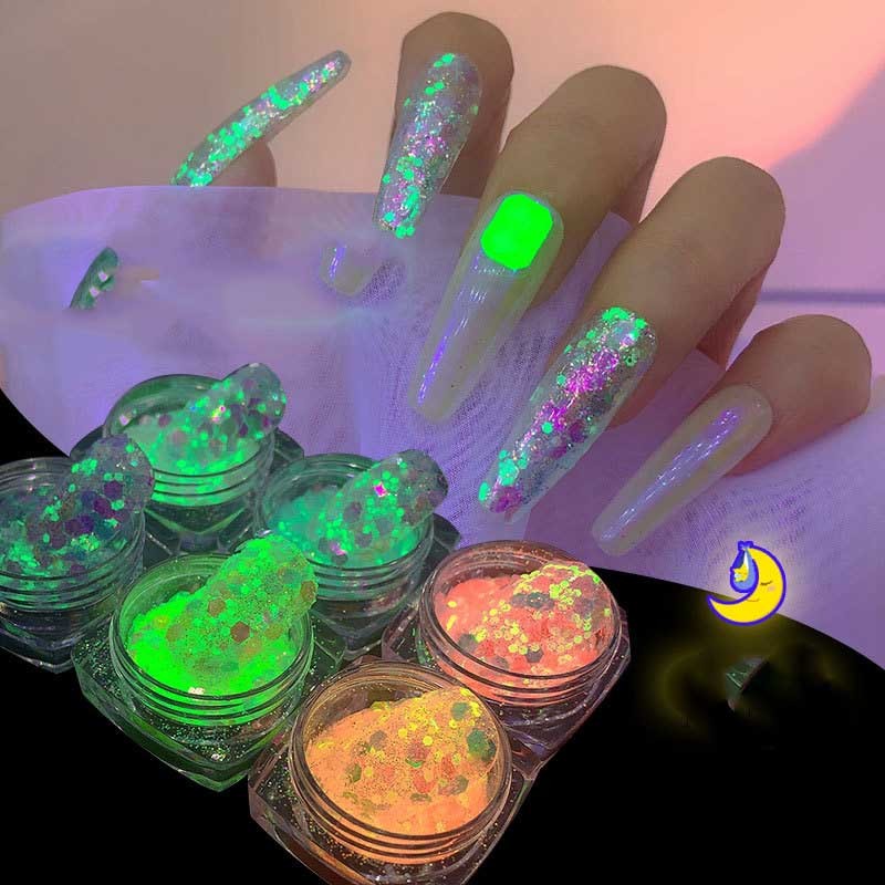 Lot de paillettes lumineuses pour nail art "Symphonie"