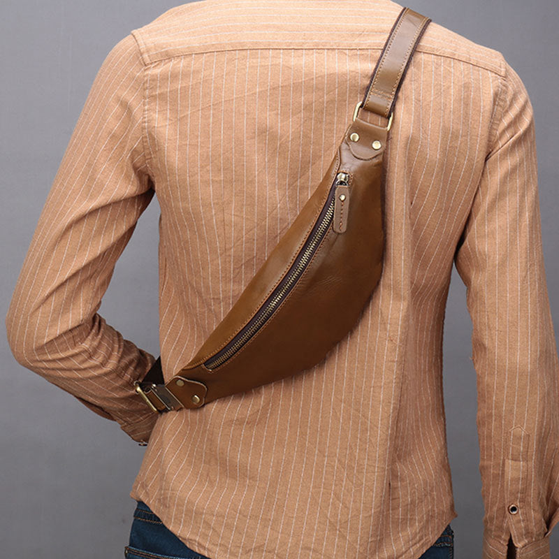 Sacoche de ceinture en cuir pour téléphone portable pour homme