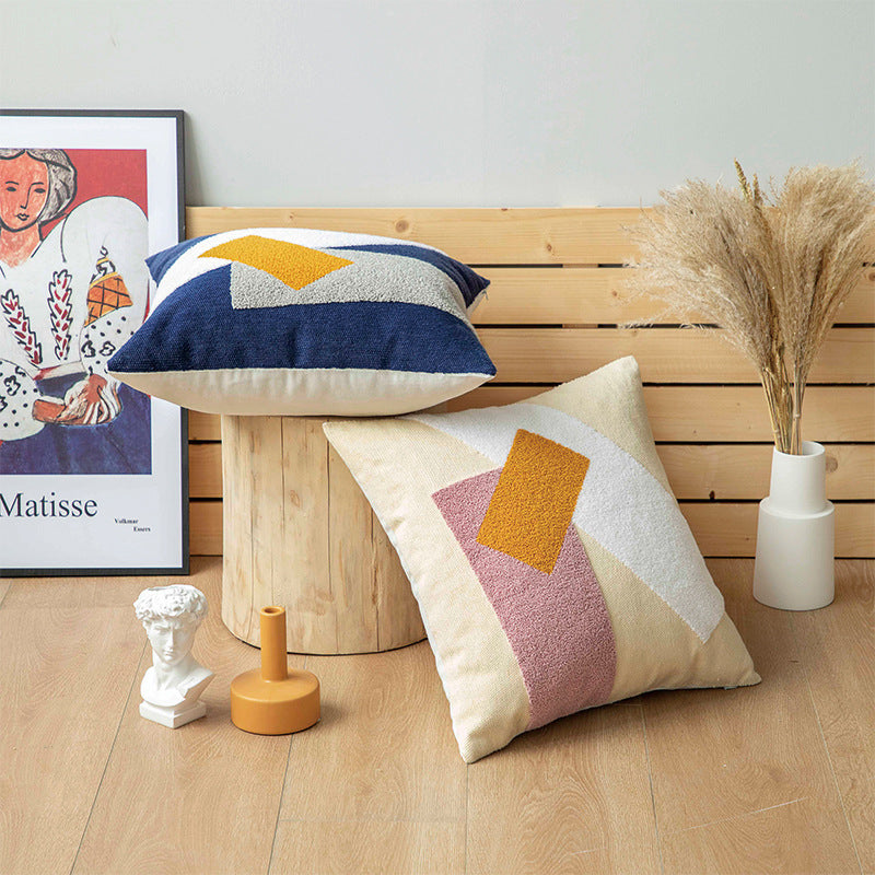 Coussin et taie d'oreiller en toile de coton