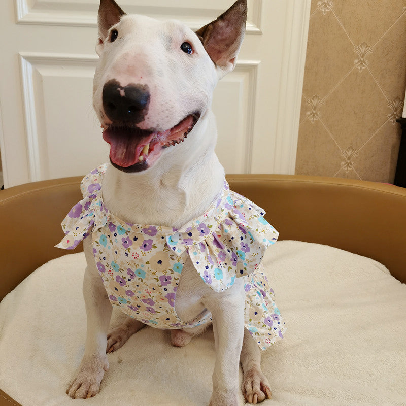 Fashion Simple Pet Floral Flower Skirt