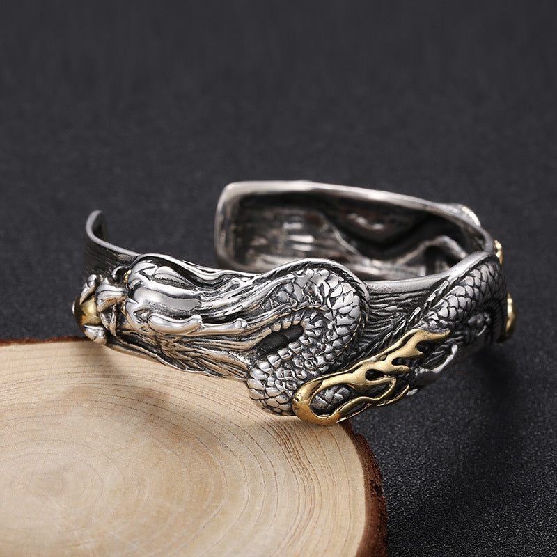 Bracelet rétro classique dominatrice en marcassite pour hommes et femmes