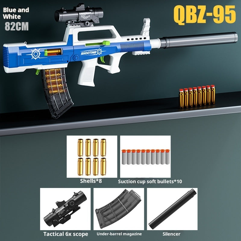 Assault Rifle Hand Pull Can Launch Boy Simulation Toy Gun