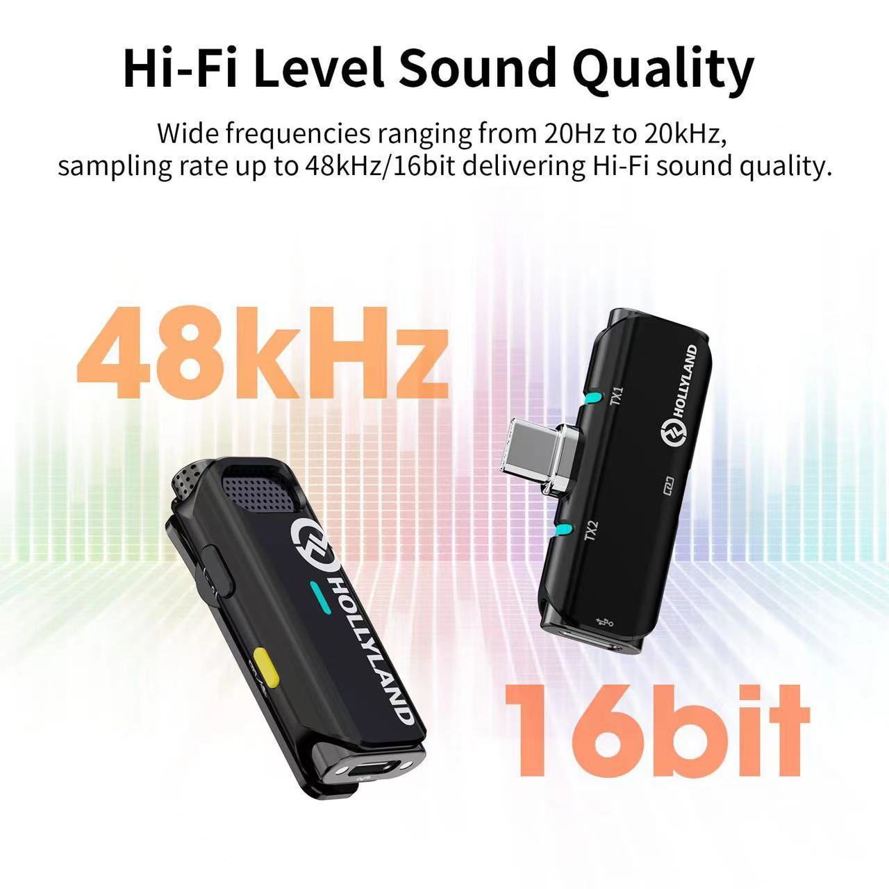 Microphone Lavalier sans fil portable pour téléphone portable