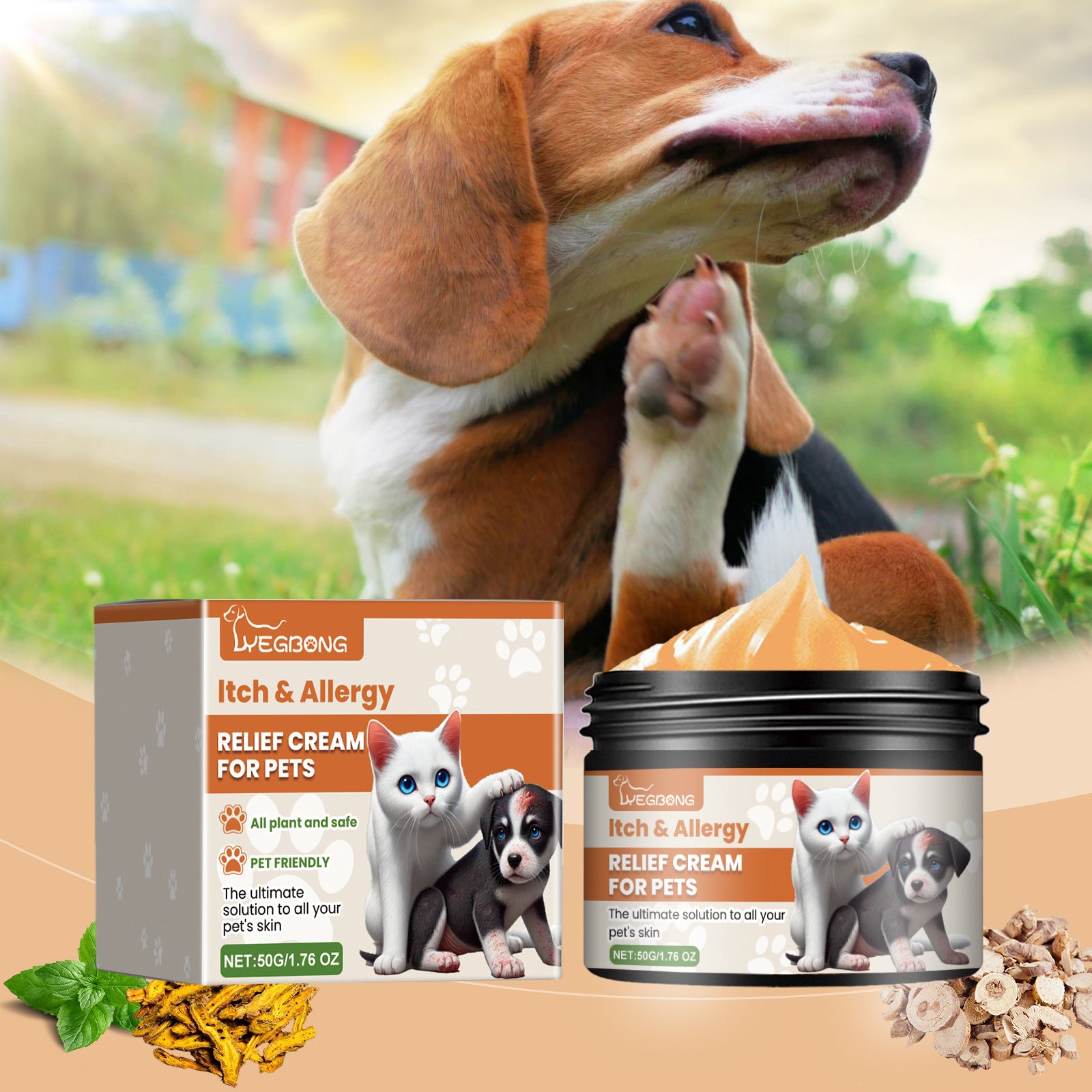 Mild Anti-itching Relieve Skin Discomfort Care Pet Neck Cream